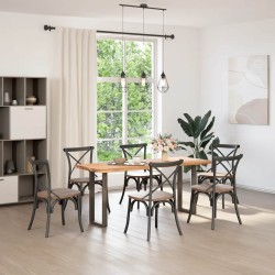 Pieds de table console en U, 2 pièces, acier naturel, 38 x (72-73) cm 535079535079