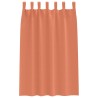 Rideaux occultants avec anneaux 2 pcs Couleur terre cuite 535082535082