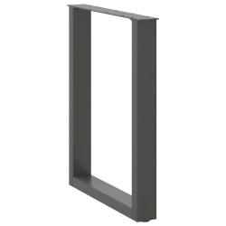 Pieds de table à manger en U 2 pièces Anthracite 60 x (72-73) cm Acier 535083535083