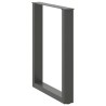 Pieds de table à manger en U 2 pièces Anthracite 60 x (72-73) cm Acier 535083535083