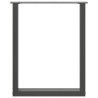 Pieds de table à manger en U 2 pièces Anthracite 60 x (72-73) cm Acier 535083535083