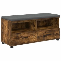 Banc d'entrée avec coussin Chêne Fumé 100 x 38 x 46 cm 535084535084