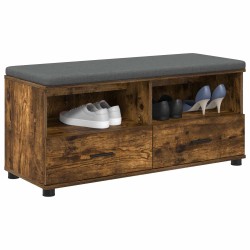 Banc d'entrée avec coussin Chêne Fumé 100 x 38 x 46 cm 535084535084