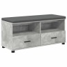 Banc d'entrée avec coussin Gris Béton 100 x 38 x 46 cm 535085535085
