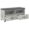 Banc d'entrée avec coussin Gris Béton 100 x 38 x 46 cm 535085535085