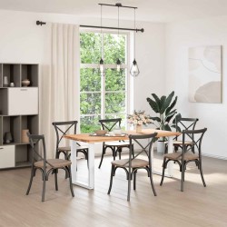 Pieds de table à manger en U 2 pièces Blanc 60 x (72-73) cm Acier 535086535086
