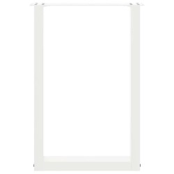 Pieds de table à manger en U, 2 pièces, blanc, 50 x (72-73) cm, acier 535087535087