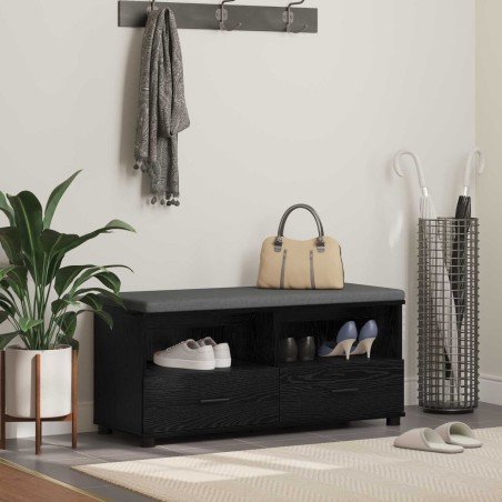 Banc d'entrée avec coussin Chêne Noir 100 x 38 x 46 cm 535088535088
