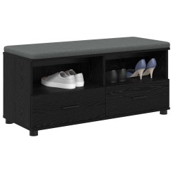Banc d'entrée avec coussin Chêne Noir 100 x 38 x 46 cm 535088535088