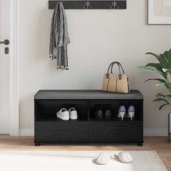 Banc d'entrée avec coussin Chêne Noir 100 x 38 x 46 cm 535088535088