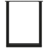 Pieds de table à manger en U 2 pièces Noir 60 x (72-73) cm Acier 535090535090