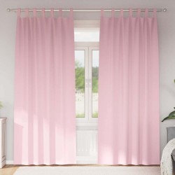 Rideaux occultants avec anneaux 2 pcs Rose bébé 245 x 140 cm 535091535091