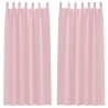 Rideaux occultants avec anneaux 2 pcs Rose bébé 245 x 140 cm 535091535091