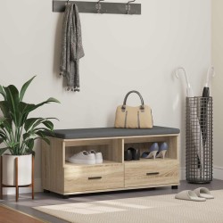 Banc d'entrée avec coussin Chêne Sonoma 100 x 38 x 46 cm 535092535092