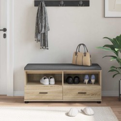 Banc d'entrée avec coussin Chêne Sonoma 100 x 38 x 46 cm 535092535092