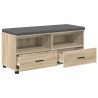 Banc d'entrée avec coussin Chêne Sonoma 100 x 38 x 46 cm 535092535092