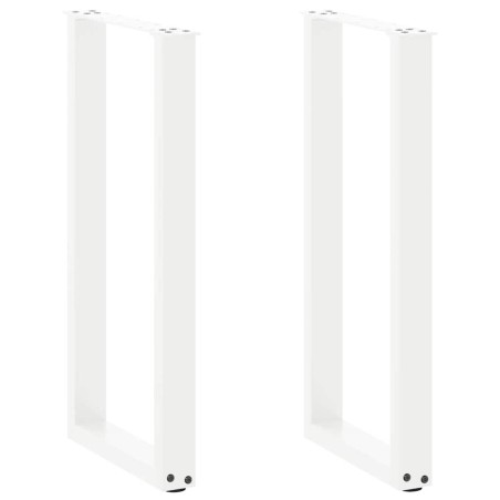 Pieds de table console en U, 2 pièces, blanc, 28 x (72-73) cm, acier 535094535094