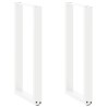 Pieds de table console en U, 2 pièces, blanc, 28 x (72-73) cm, acier 535094535094