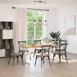 Pieds de table console en U, 2 pièces, blanc, 28 x (72-73) cm, acier 535094535094
