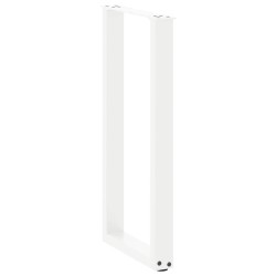Pieds de table console en U, 2 pièces, blanc, 28 x (72-73) cm, acier 535094535094