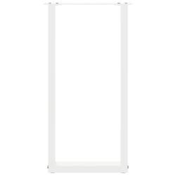 Pieds de table console en U, 2 pièces, blanc, 28 x (72-73) cm, acier 535094535094