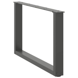 Pieds de table basse en U 2 pièces Anthracite 70 x (42-43) cm Acier 535096535096