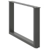 Pieds de table basse en U 2 pièces Anthracite 70 x (42-43) cm Acier 535096535096