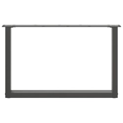 Pieds de table basse en U 2 pièces Anthracite 70 x (42-43) cm Acier 535096535096