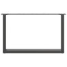 Pieds de table basse en U 2 pièces Anthracite 70 x (42-43) cm Acier 535096535096
