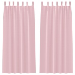 Rideaux occultants avec anneaux 2 pcs Rose bébé 225 x 140 cm 535098535098