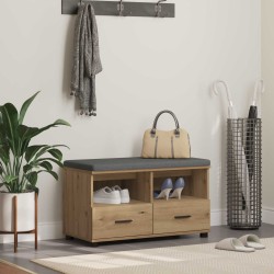 Banc d'entrée avec coussin Chêne Artisanal 80 x 38 x 46 cm 535099535099