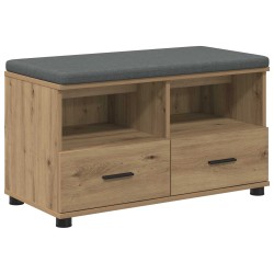 Banc d'entrée avec coussin Chêne Artisanal 80 x 38 x 46 cm 535099535099