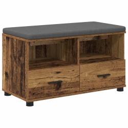Banc d'entrée avec coussin Bois ancien 80 x 38 x 46 cm 535100535100