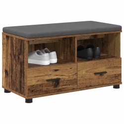 Banc d'entrée avec coussin Bois ancien 80 x 38 x 46 cm 535100535100