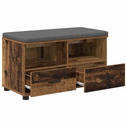 Banc d'entrée avec coussin Bois ancien 80 x 38 x 46 cm 535100535100