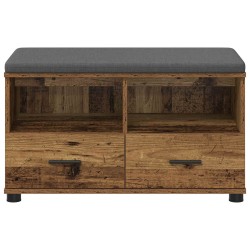 Banc d'entrée avec coussin Bois ancien 80 x 38 x 46 cm 535100535100
