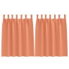 Rideaux occultants avec anneaux 2 pcs Couleur terre cuite 535101535101
