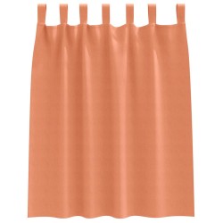 Rideaux occultants avec anneaux 2 pcs Couleur terre cuite 535101535101