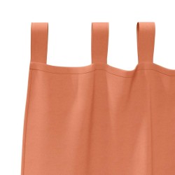Rideaux occultants avec anneaux 2 pcs Couleur terre cuite 535101535101