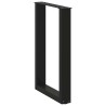 Pieds de table à manger en U 2 pièces Noir 50 x (72-73) cm Acier 535102535102