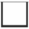 Pieds de table à manger en U 2 pièces Noir 80 x (72-73) cm Acier 535104535104