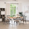 Pieds de table à manger en U 2 pièces Blanc 80 x (72-73) cm Acier 535105535105
