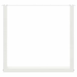 Pieds de table à manger en U 2 pièces Blanc 80 x (72-73) cm Acier 535105535105