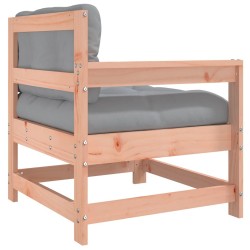 Chaise de jardin avec coussins bois massif douglas 535115535115