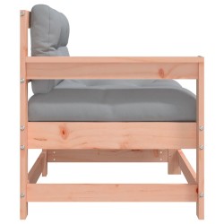 Chaise de jardin avec coussins bois massif douglas 535115535115