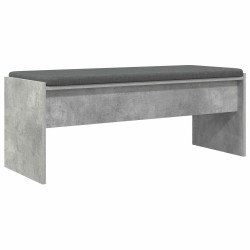Banc d'entrée avec coussin Gris béton 103 x 38 x 40 cm 535130535130
