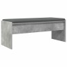 Banc d'entrée avec coussin Gris béton 103 x 38 x 40 cm 535130535130