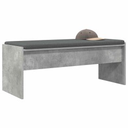 Banc d'entrée avec coussin Gris béton 103 x 38 x 40 cm 535130535130