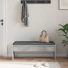 Banc d'entrée avec coussin Gris béton 103 x 38 x 40 cm 535130535130