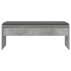 Banc d'entrée avec coussin Gris béton 103 x 38 x 40 cm 535130535130